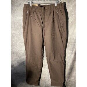 Eddie Bauer Women’s Fleece Lined Pants Size 16 Brown Tan Insulated Joggers NWT